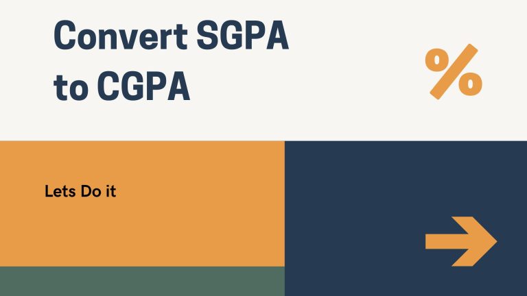 How to Convert SGPA to CGPA