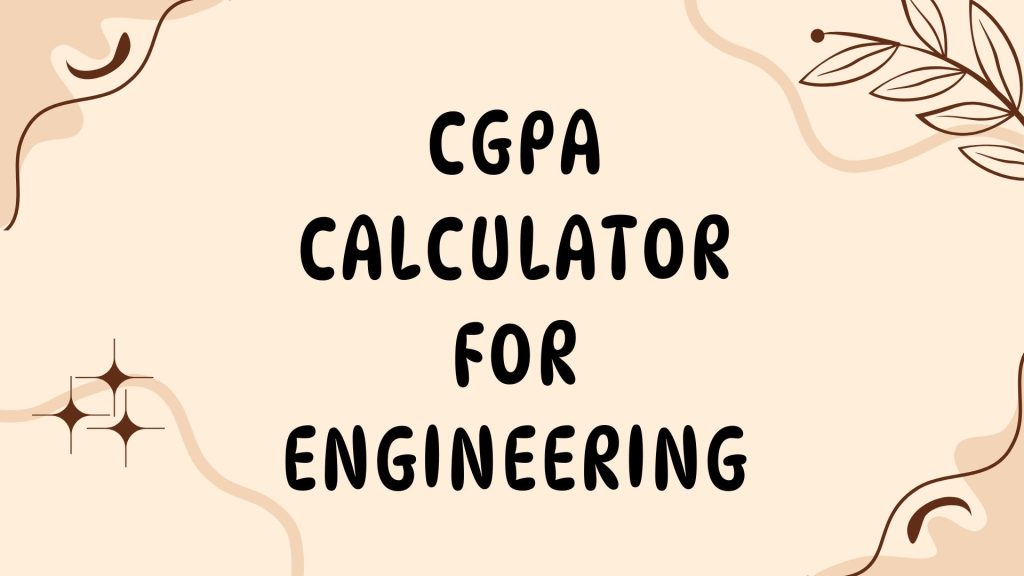 CGPA Calculator for Engineering