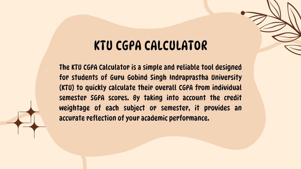 KTU CGPA Calculator