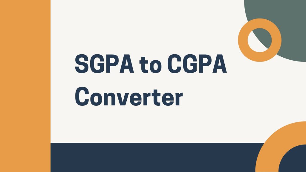 SGPA TO CGPA CONVERTER​