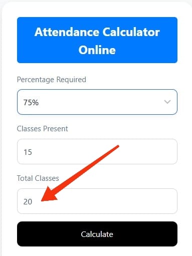 Attendance Percentage Calculator – Calculate Your Attendance Percentage Instantly